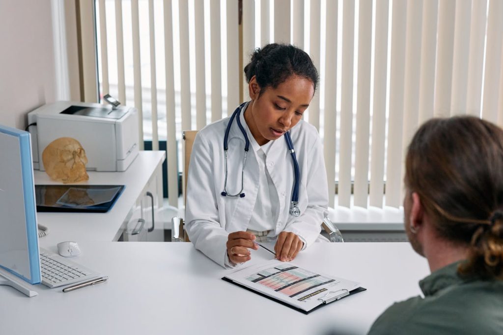 Doctor listening to patient during direct primary care visit in North Carolina - Direct Primary Care Near Vass, NC
