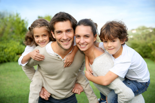 smiling family